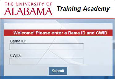 ua edu courses academy training complete hr username enter log