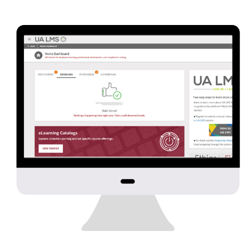 UA LMS computer graphic