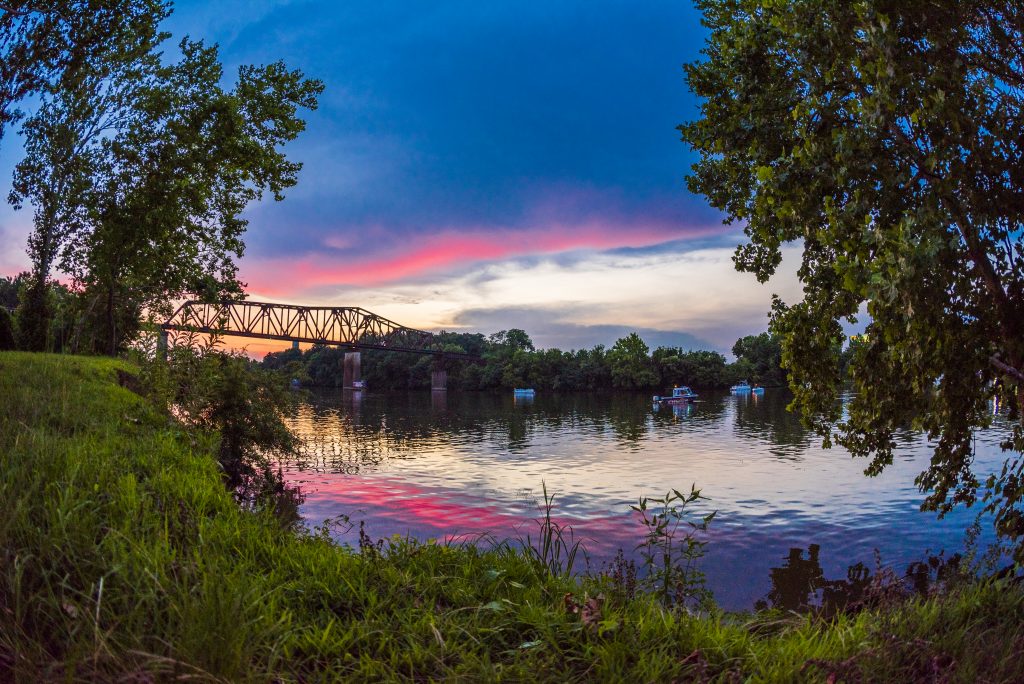 black warrior river bridge and trees surrounding